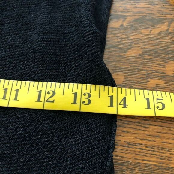 Margaret O’Leary Linen Blend Black One Button Cardigan Sweater - Picture 10 of 14